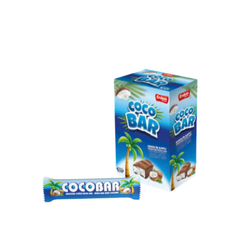 Barra de coco cubierta de chocolate. 24 unidades