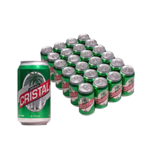 Cerveza Cristal. 24 latas