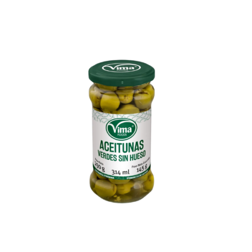 Aceitunas verdes sin hueso. 314 ml