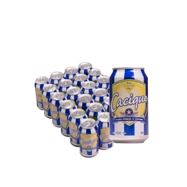 Cerveza Cacique. 24 latas