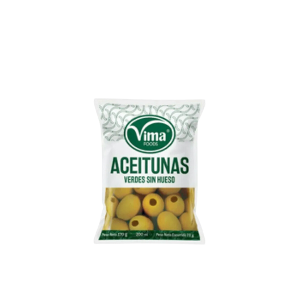 Aceitunas verdes sin hueso. 170ml